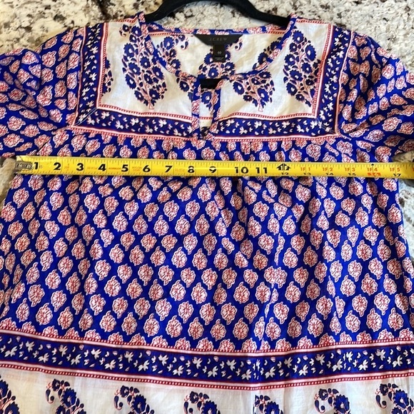 J Crew Block Print Blouse - Picture 9 of 10